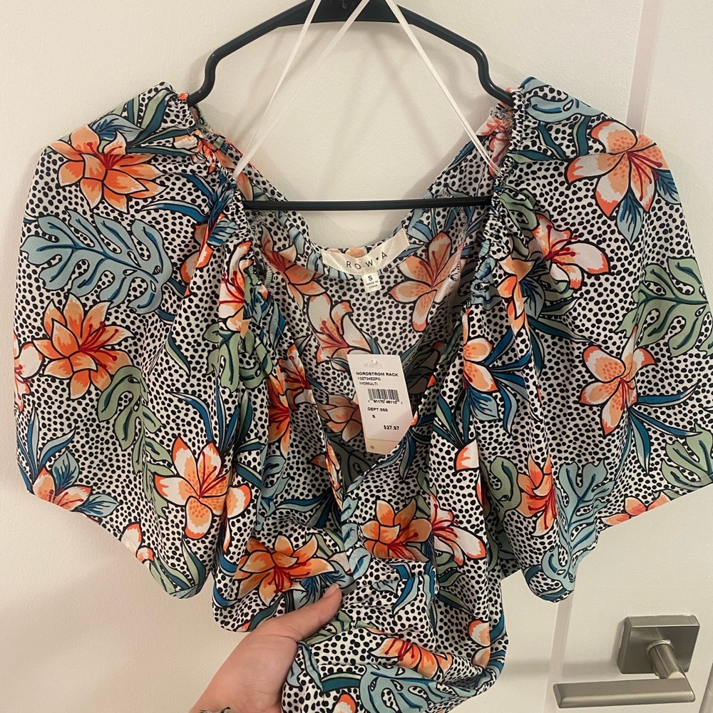 Row a floral wrap top